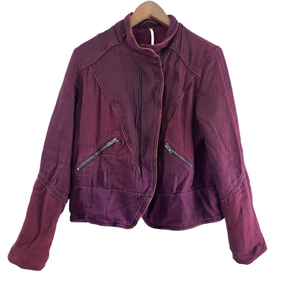 Free People Maroon Jacket - Picture 2 of 10